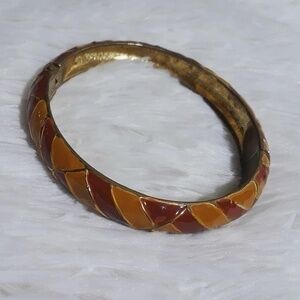 Vintage Two-Tone Lacquered Enamel Cuff Bra…